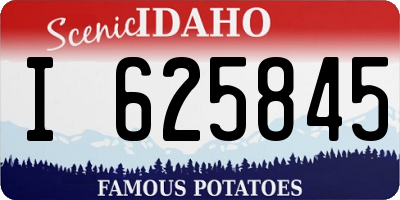 ID license plate I625845