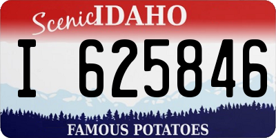 ID license plate I625846