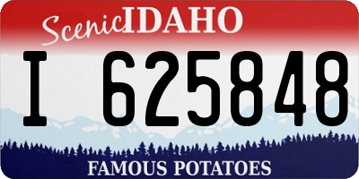 ID license plate I625848
