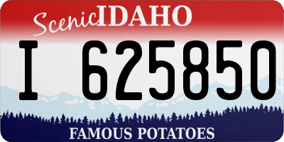 ID license plate I625850