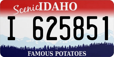 ID license plate I625851