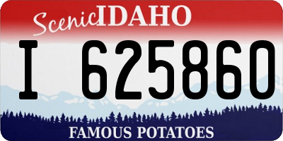 ID license plate I625860
