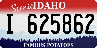 ID license plate I625862