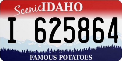 ID license plate I625864