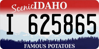 ID license plate I625865