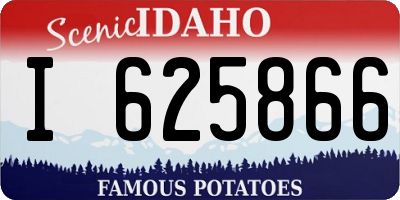 ID license plate I625866