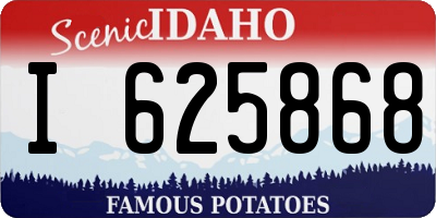 ID license plate I625868
