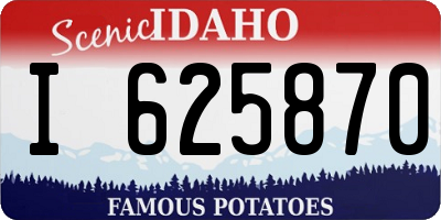 ID license plate I625870