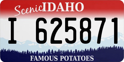 ID license plate I625871