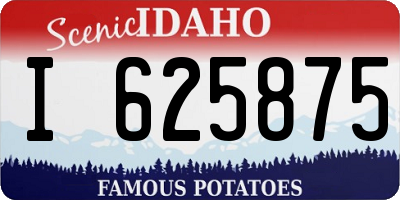ID license plate I625875