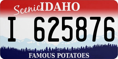 ID license plate I625876