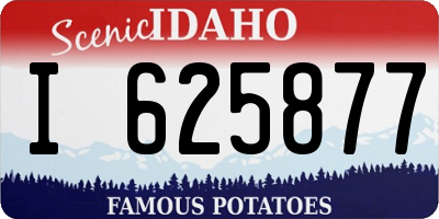 ID license plate I625877