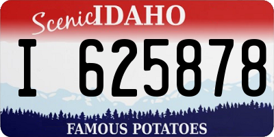 ID license plate I625878