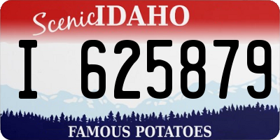 ID license plate I625879