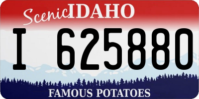 ID license plate I625880