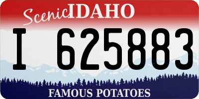 ID license plate I625883