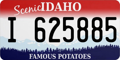 ID license plate I625885
