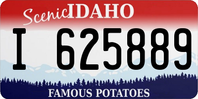 ID license plate I625889