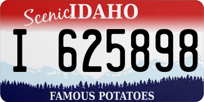 ID license plate I625898
