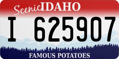 ID license plate I625907