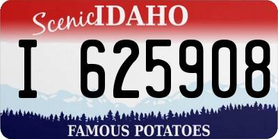 ID license plate I625908
