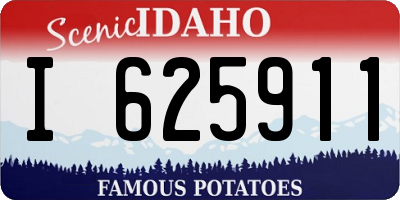 ID license plate I625911