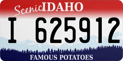 ID license plate I625912