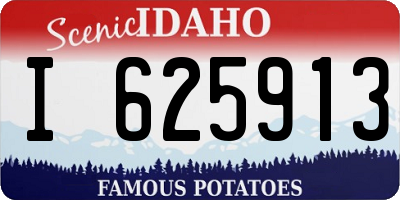 ID license plate I625913
