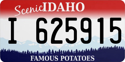 ID license plate I625915