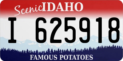 ID license plate I625918