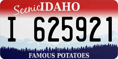ID license plate I625921