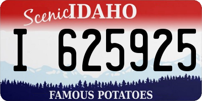 ID license plate I625925