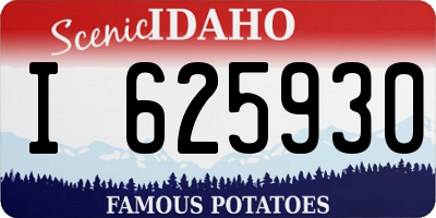 ID license plate I625930