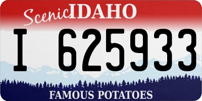 ID license plate I625933