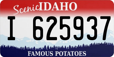 ID license plate I625937