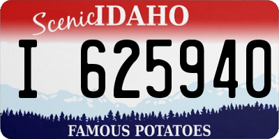 ID license plate I625940