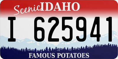 ID license plate I625941
