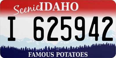 ID license plate I625942