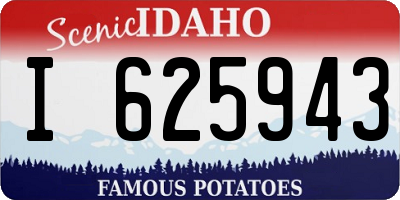 ID license plate I625943