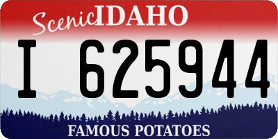 ID license plate I625944
