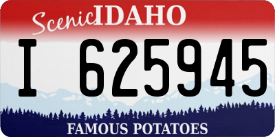 ID license plate I625945