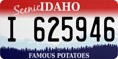 ID license plate I625946