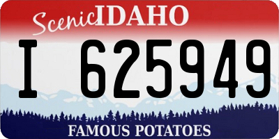 ID license plate I625949
