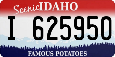 ID license plate I625950