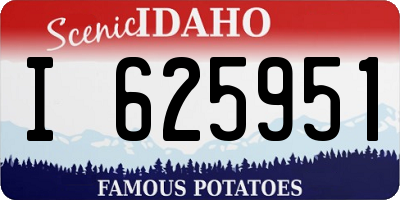 ID license plate I625951