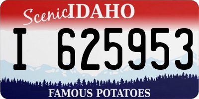ID license plate I625953