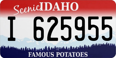 ID license plate I625955