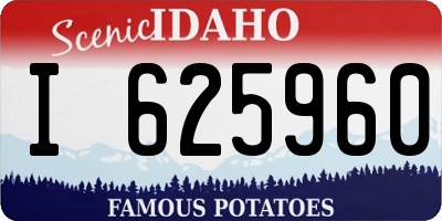 ID license plate I625960