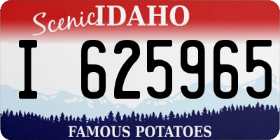 ID license plate I625965
