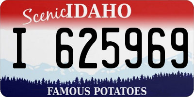 ID license plate I625969
